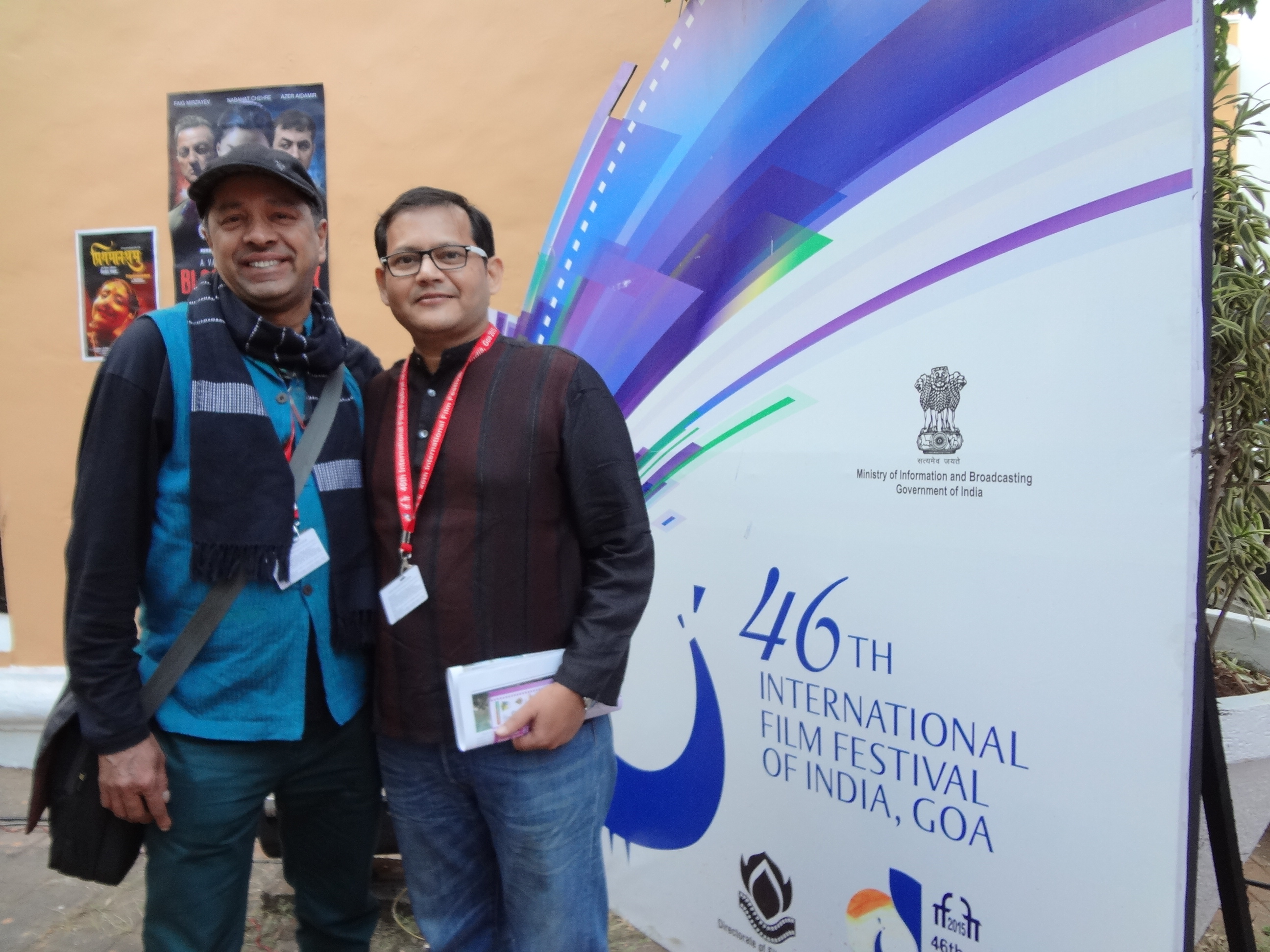 Sridhar Rangayan & Saagar Gupta at IFFI, Goa with Breaking Free